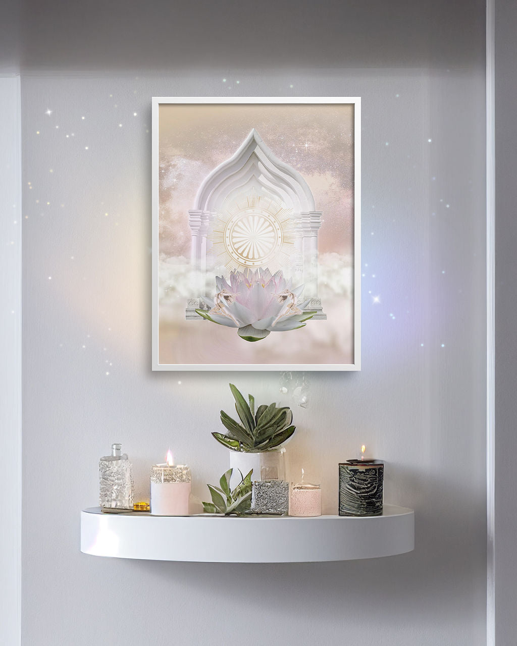 Gateway to Abundance  Leap into a new level of wealth and empowered prosperity. Hang this fine art print in any space where you’d like to upgrade your sense of abundance.