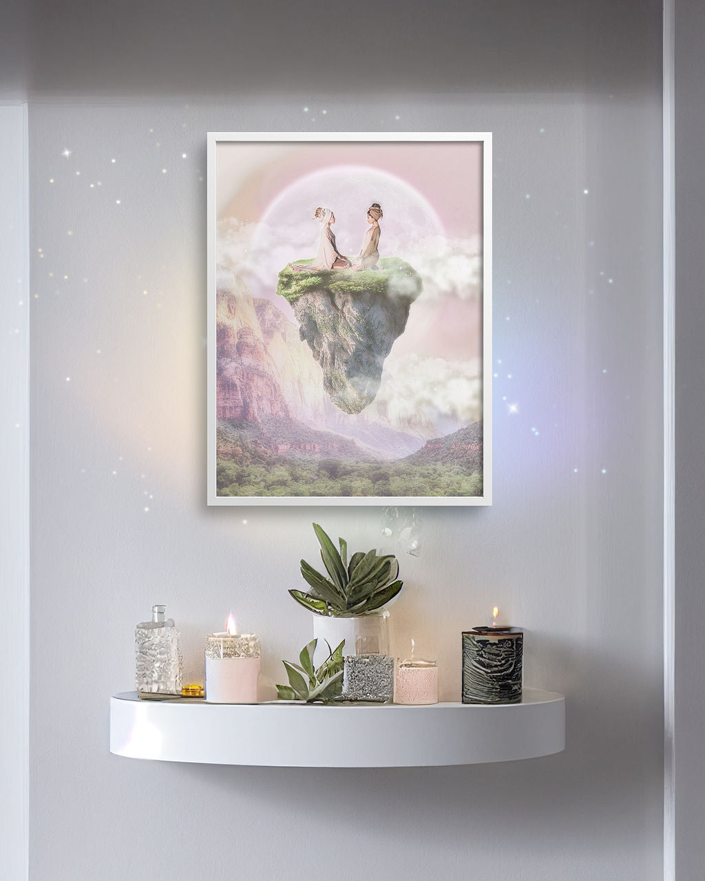 Abundant Assembly  Connect with the energy of sisterhood and support to aid you on your path to prosperity. Hang this fine art print in any space that you’d like to invite more prosperous collaboration into.